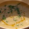 Sweet Summer Corn Bisque with Crispy Fried Shallots & Coratina EVOO
