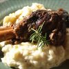Slow Braised Lamb Shank With Coratina & Malbec Wine Reduction