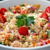 No Cook Bulgur Salad with Mediterranean Vegetables & Lemony-Dill Vinaigrette