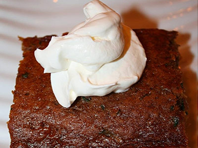 Zucchini Gingerbread with Toasted Almond Oil