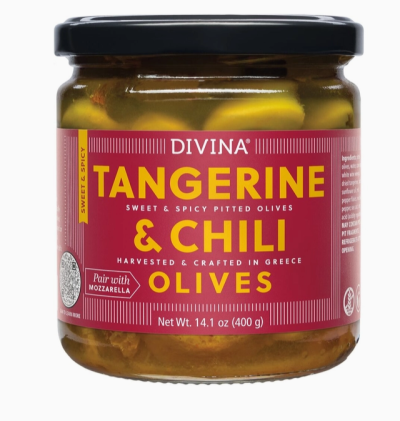 tangerine and chili stuffed olives